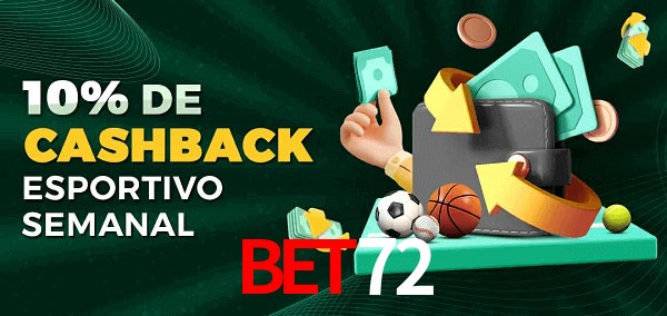 10% de bônus de cashback na Bet72
